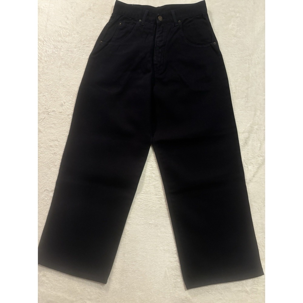 Solo Jeans Men 28 Black Vintage 90s Streetwear Baggy‎ Wide Leg Made in USA Denim